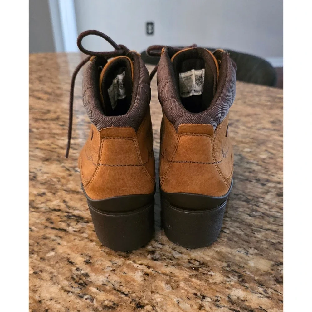 Merrell Chateau Mid Lace Polar Waterproof Leather Boots Brown Womens 7